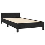 vidaXL Cadre de lit et tête de lit sans matelas noir 80x200 cm velours