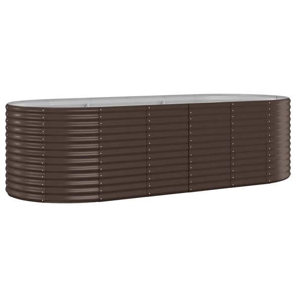vidaXL Lit surélevé de jardin Acier galvanisé marron