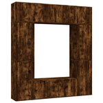 vidaXL Ensemble de meubles TV 8 Pièces Chêne fumé Bois d'ingénierie