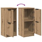 vidaXL Buffet chêne artisanal 30x30x70 cm bois d'ingénierie