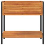 vidaXL Jardinière et étagère 80x45x80 cm bois massif d'acacia et acier