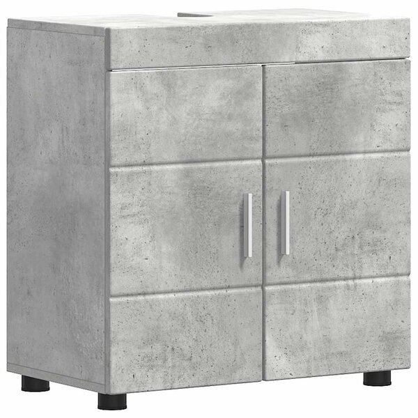 vidaXL Ensemble d'armoire de salle de bain TULUM Gris béton