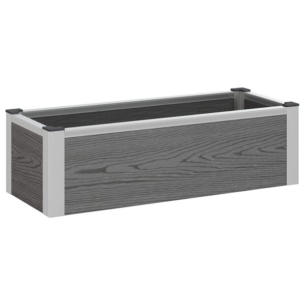 vidaXL Jardinière surélevée Gris 75 x 30 x 22 cm WPC et Aluminium