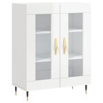 vidaXL Buffet Blanc brillant 69 5x34x90 cm Bois d'ingénierie