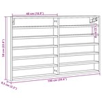 vidaXL Armoire à vitrine noir 100x8 5x58 cm bois d'ingénierie