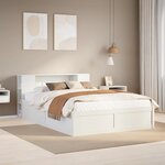 vidaXL Cadre de lit sans matelas blanc 140x200 cm bois de pin massif