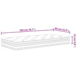 vidaXL Matelas à ressorts ensachés moyen 90x200 cm