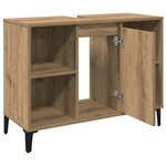 vidaXL Armoire d'évier chêne artisanal 80x33x60 cm bois d'ingénierie