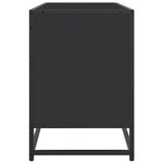 vidaXL Meuble TV noir 100x35x50 cm bois d'ingénierie et métal