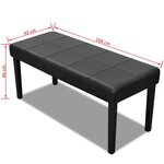 vidaXL Banc en cuir synthétique de haute qualité Noir