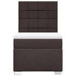 vidaXL Sommier à lattes de lit avec matelas Marron foncé 100x200 cm