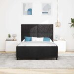 vidaXL Lit à ressorts avec tête de lit Noir 140 x 200 cm Velours