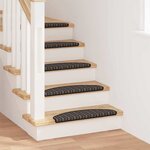vidaXL Tapis d'escalier auto-adhésifs 15 Pièces Anthracite 65 x 21 x 4 cm