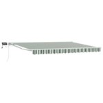 vidaXL Cadre de store manuel avec LEDs Vert et blanc 5 × 3 5 m