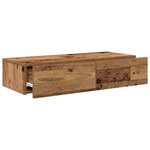 vidaXL Étagère murale avec tiroirs vieux bois bois d'ingénierie