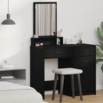 vidaXL Coiffeuse Chêne noir 50 x 41 x 140 cm Bois d'ingénierie