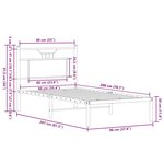 vidaXL Cadre de lit sans matelas chêne fumé 90x200cm bois d'ingénierie