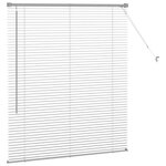 vidaXL Store de Fenêtre avec des rideaux Argenté 80 x 130 cm Aluminium