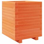 vidaXL Jardinière cire marron 40x40x49 5 cm bois de pin massif