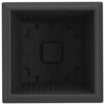 vidaXL Pot de Fleurs Carré 6 Pièces Noir 28 5 x 28 5 x 22 cm Plastique