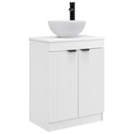 vidaXL Meuble de salle de bain avec évier Blanc 54 x 35 x 83 cm