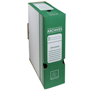 Boite archive dos 100mm carton ondulé couleurs - 25x34cm - x 50 - exacompta