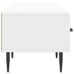 vidaXL Meuble TV Blanc brillant 147 x 34 5 x 30 cm Bois d'ingénierie