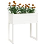 vidaXL Jardinière Blanc 78x40x81 cm Bois massif de pin
