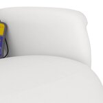 vidaXL Fauteuil inclinable de massage repose-pieds blanc similicuir
