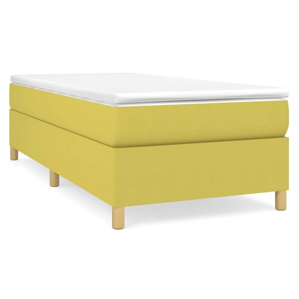 vidaXL Cadre de lit sans matelas vert 100x200 cm tissu