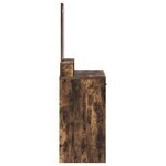 vidaXL Coiffeuse Chêne fumé 79 x 41 x 140 cm Bois d'ingénierie