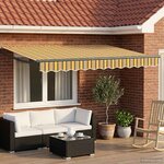 vidaXL Store rétractable manuel avec LEDs 3 x 2 5 m