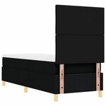 vidaXL Lit à ressorts avec matelas Noir 80 x 200 cm tissu