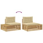 vidaXL 4 pc Ensemble de canapés d'extérieur Polyester Blanc