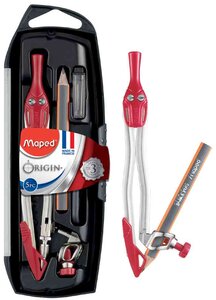 boîte à compas, 5 pièces, couleurs assorties MAPED