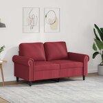 vidaXL Canapé à 2 places Rouge bordeaux 120 cm Similicuir