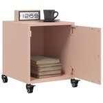 vidaXL Tables de chevet 2 Pièces rose 36x39x43 5 cm acier
