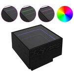 vidaXL Table basse Chêne noir 40 x 40 x 30 cm Bois d'ingénierie