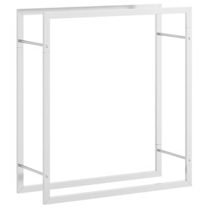 vidaXL Portant de bois de chauffage 80x28x86 cm acier inoxydable