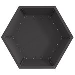 Chauffe-plat hexagonal vidaXL noir 75x75x28 cm en acier