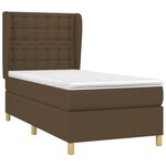 vidaXL Sommier à lattes de lit avec matelas Marron foncé 80x200 cm