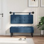 vidaXL Tête de lit suspendue Avec lumière LED Bleu Tissu