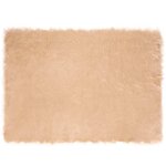 vidaXL Tapis en Peau de Mouton Synthétique Beige 120 x 170 cm
