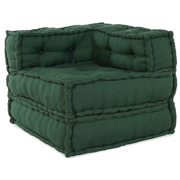 vidaXL Unité de canapé modulaire 2 Pièces Vert 140 x 70 x 56 cm Tissu