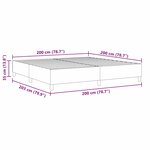 vidaXL Lit à ressorts Box Gris clair 200x200 cm Tissu velours côtelé