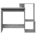 vidaXL Bureau Gris Sonoma 106 x 41 x 88.5 cm Bois d'ingénierie