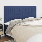 vidaXL Tête de lit Bleu 180x5x118/128 cm Tissu