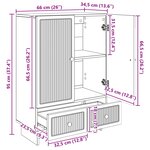 vidaXL Buffet Blanc Brillant 66 x 34 5 x 95 cm Bois d’ingénierie