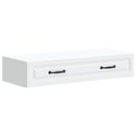 vidaXL Table d'appoint murale Blanc 87 5 x 34 5 x 17 cm