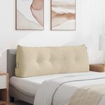vidaXL Coussin de Dos Crème 120 x 24 x 50 cm tissu